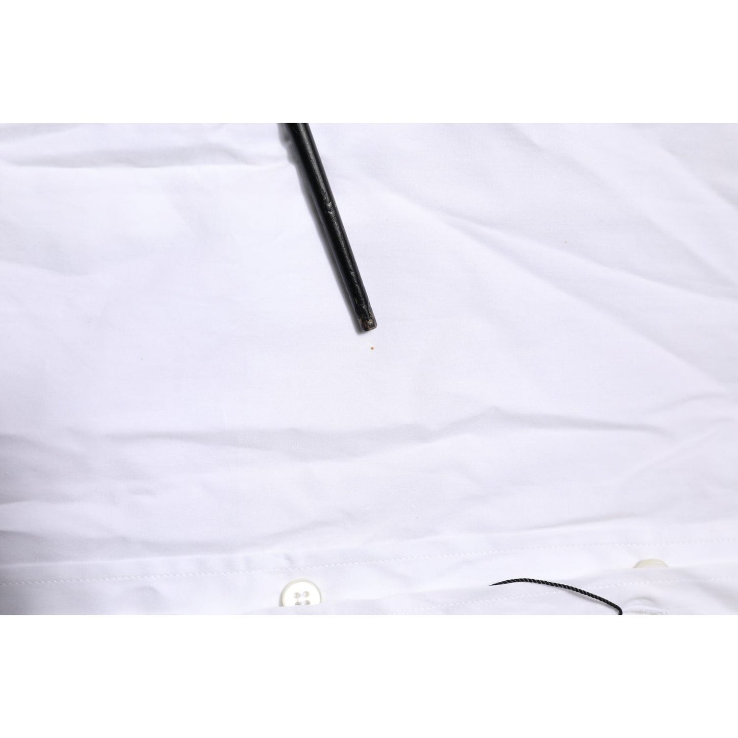 Dolce & Gabbana White Cotton GOLD Long Sleeves Formal Shirt TSH906845-37