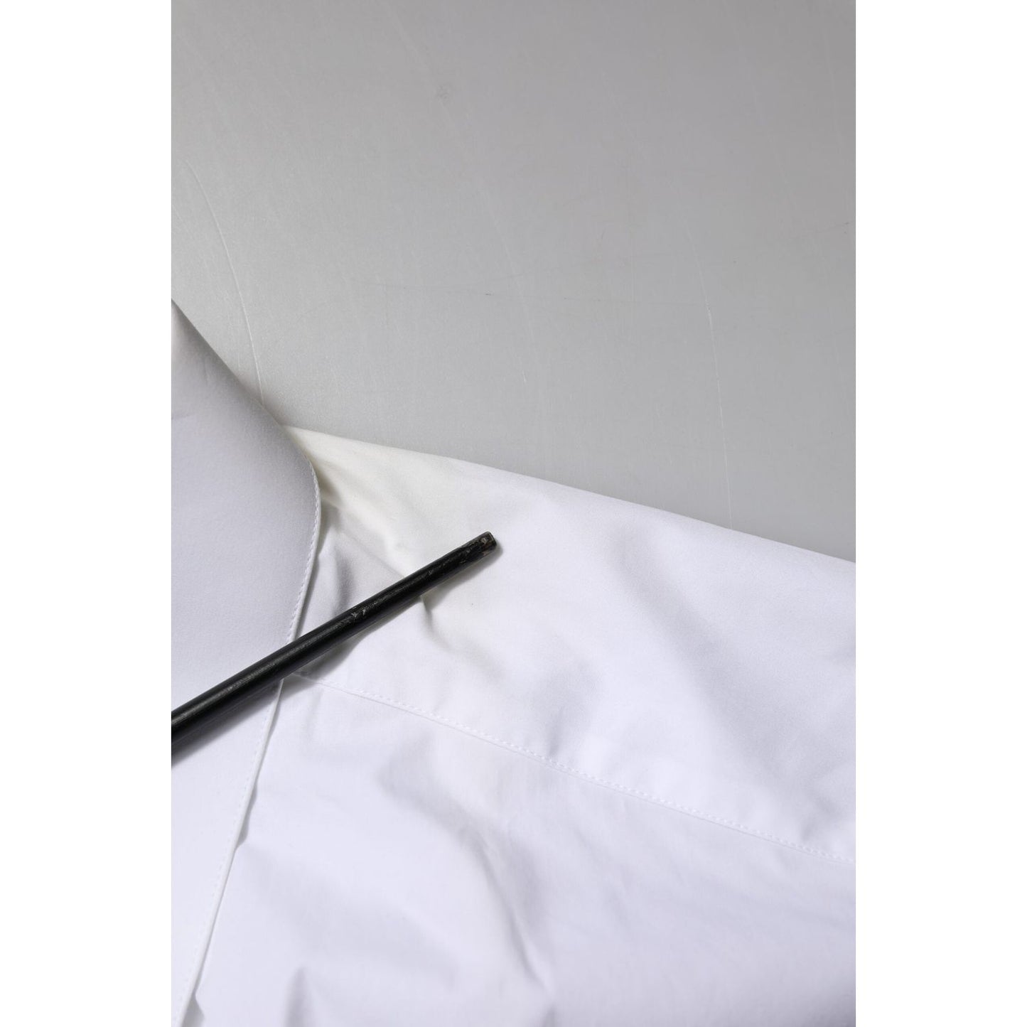 Dolce & Gabbana White Cotton GOLD Long Sleeves Formal Shirt TSH906847-43