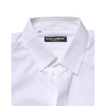 Dolce & Gabbana White Collared Long Sleeves Dress Formal Shirt TSH906863-38
