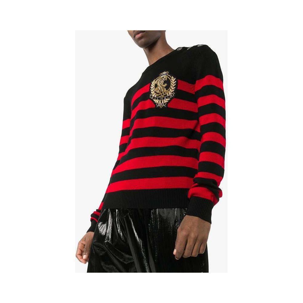 Balmain Black Wool Sweater BA-15503-S