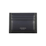 Tommy Hilfiger Sleek Blue Leather Card Holder with Contrast Detail