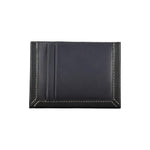 Tommy Hilfiger Sleek Blue Leather Card Holder with Contrast Detail