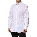 Dolce & Gabbana White GOLD Cotton Men Dress Formal Shirt TSH906898-40