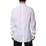 Dolce & Gabbana White GOLD Cotton Men Dress Formal Shirt TSH906898-40