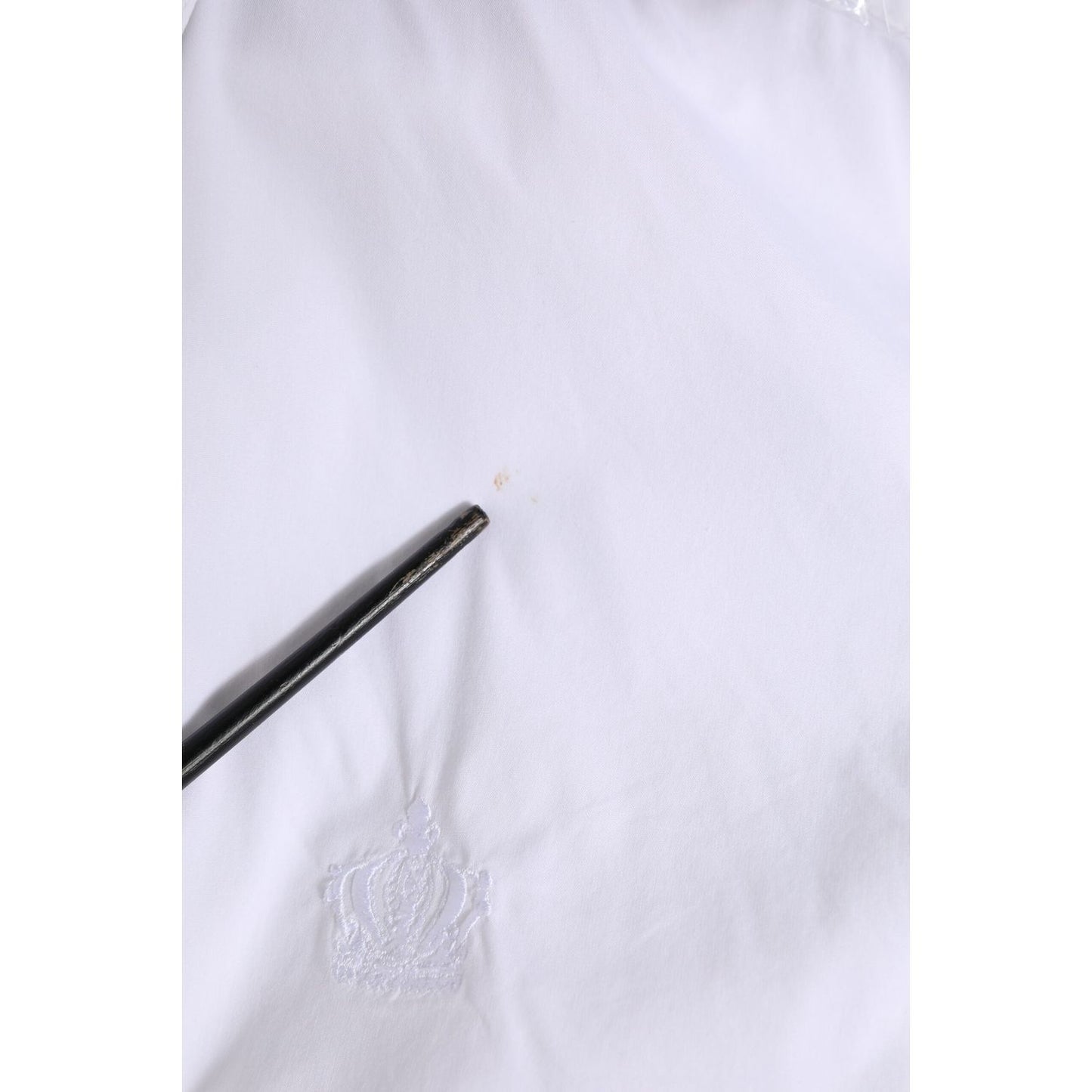 Dolce & Gabbana White GOLD Cotton Men Dress Formal Shirt TSH906898-40