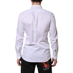 Dolce & Gabbana White Stripes Cotton Long Sleeve Formal Shirt TSH906906-38