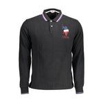 U.S. POLO ASSN. Black Cotton Men Polo Shirt US-16929-XL