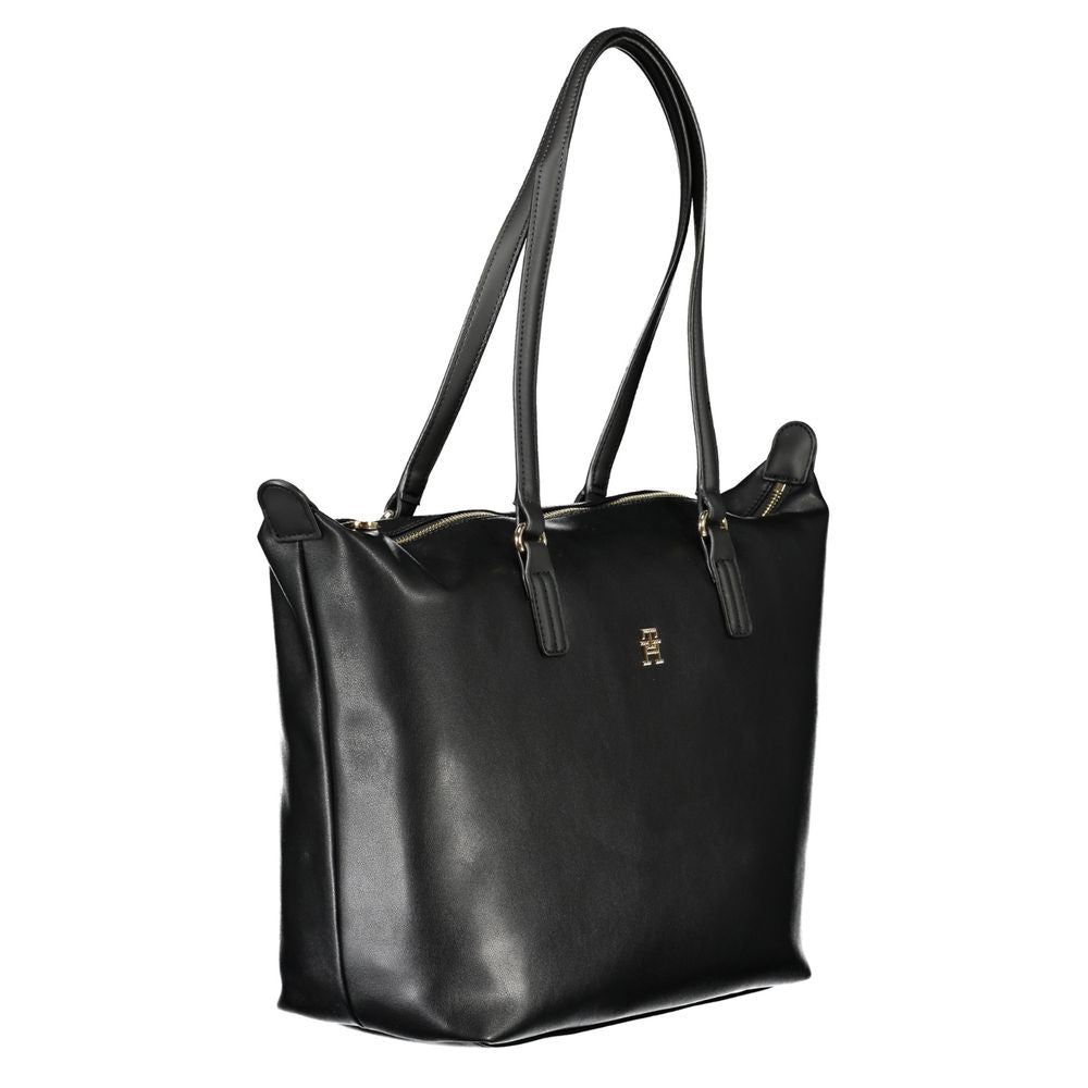 Tommy Hilfiger Black Polyester Handbag TO-27572