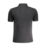 La Martina Black Cotton Polo Shirt LA-30465-S