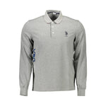 U.S. POLO ASSN. Gray Cotton Men Polo Shirt US-9218-XXL