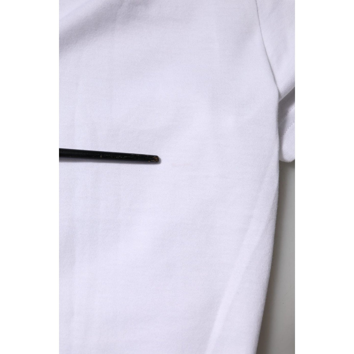 Dolce & Gabbana White Cotton Short Sleeve V-Neck Top T-shirt TSH87553-38
