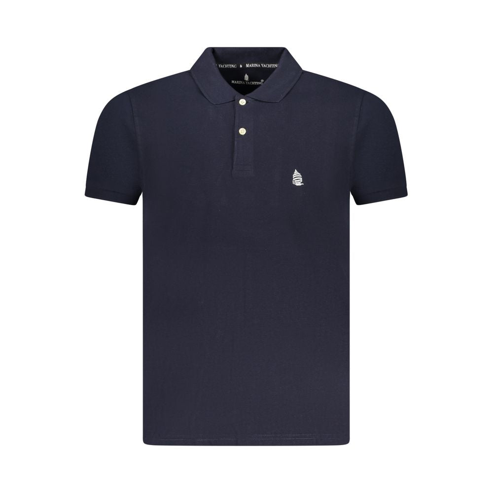 Marina Yachting Blue Cotton Men Polo Shirt MA-38551-S