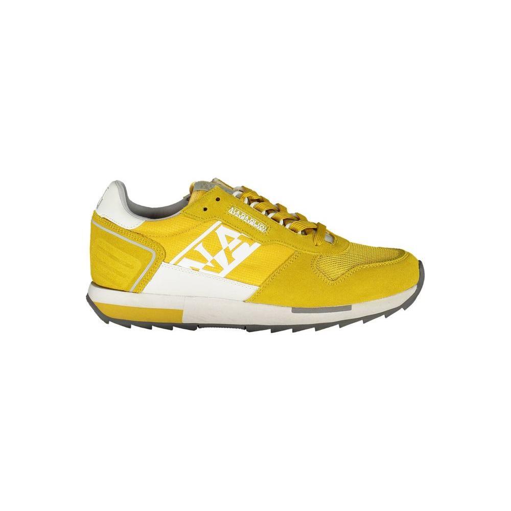 Napapijri Yellow Leather Men Sneaker