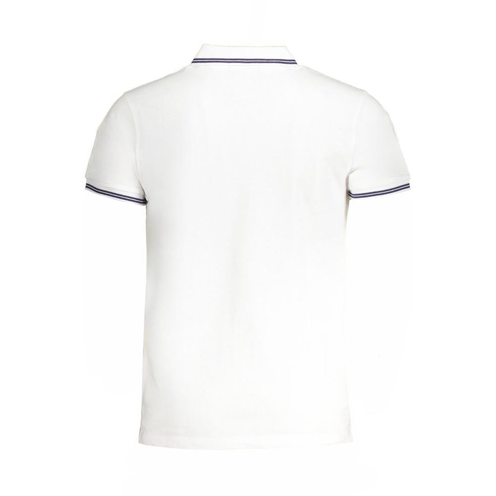 Cavalli Class White Cotton Polo Shirt CA-31314-M