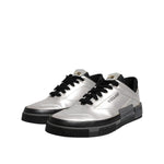 HIDE & JACK Metallic Silver Low Top Lace Up Sneakers Shoes MV7280-43