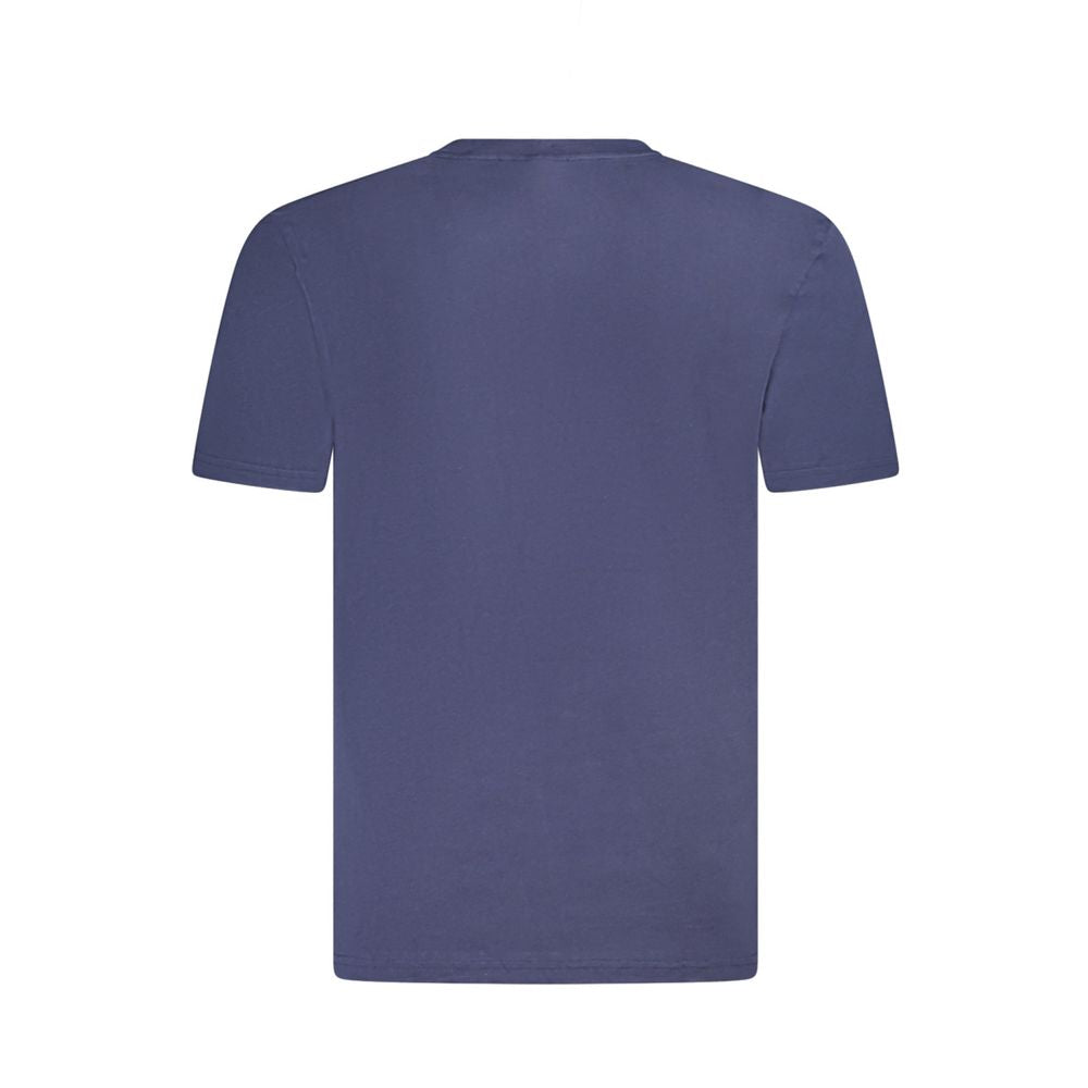 Marina Militare Blue Cotton T-Shirt, short sleeve, crew neck, embroidered logo, back view