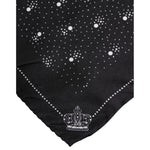 Dolce & Gabbana Black White Printed Square Men Foulard Scarf MS7224