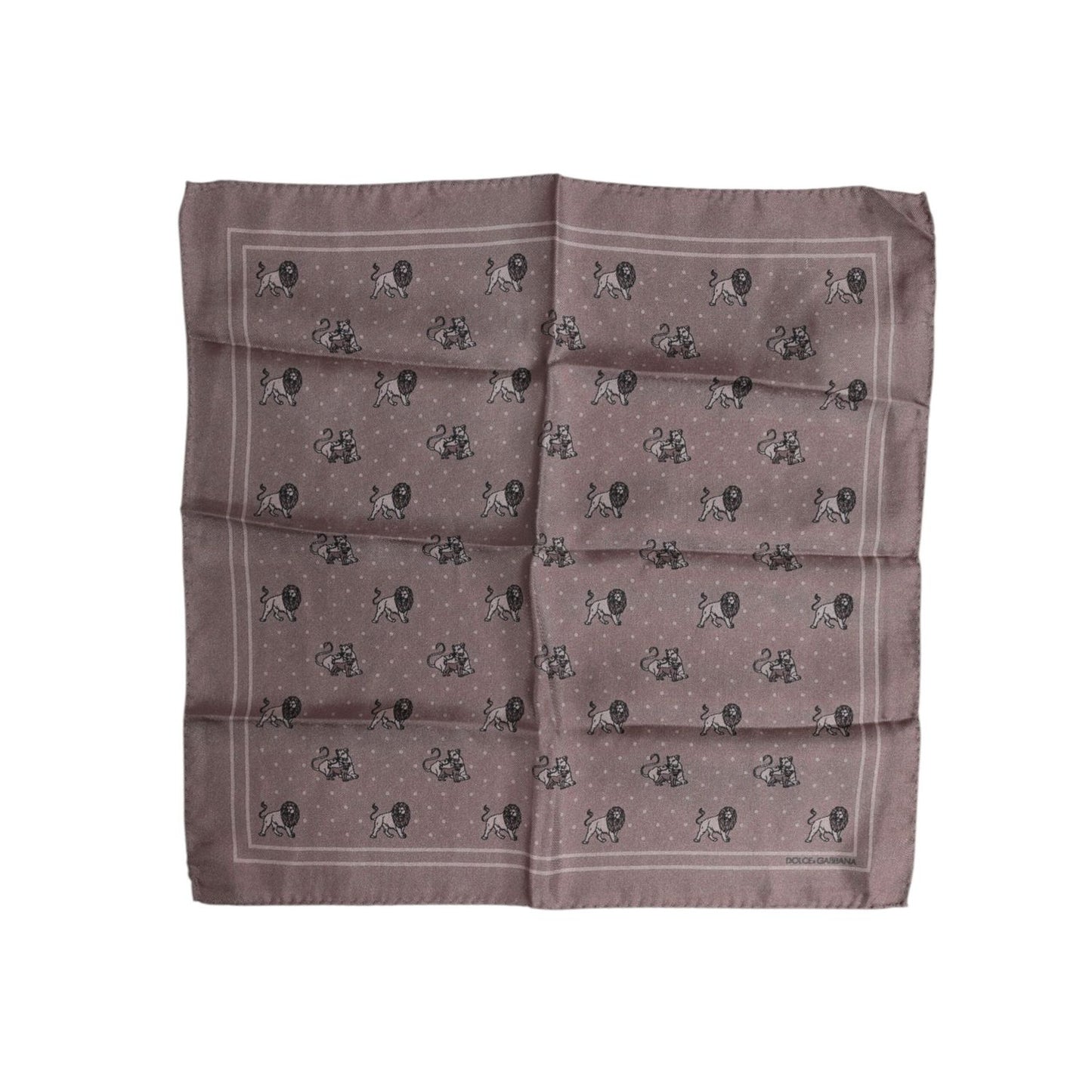 Dolce & Gabbana Brown Animal Print Square Foulard Scarf MS7257