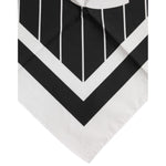 Dolce & Gabbana Black White DG Logo Square Men Foulard Scarf MS7267