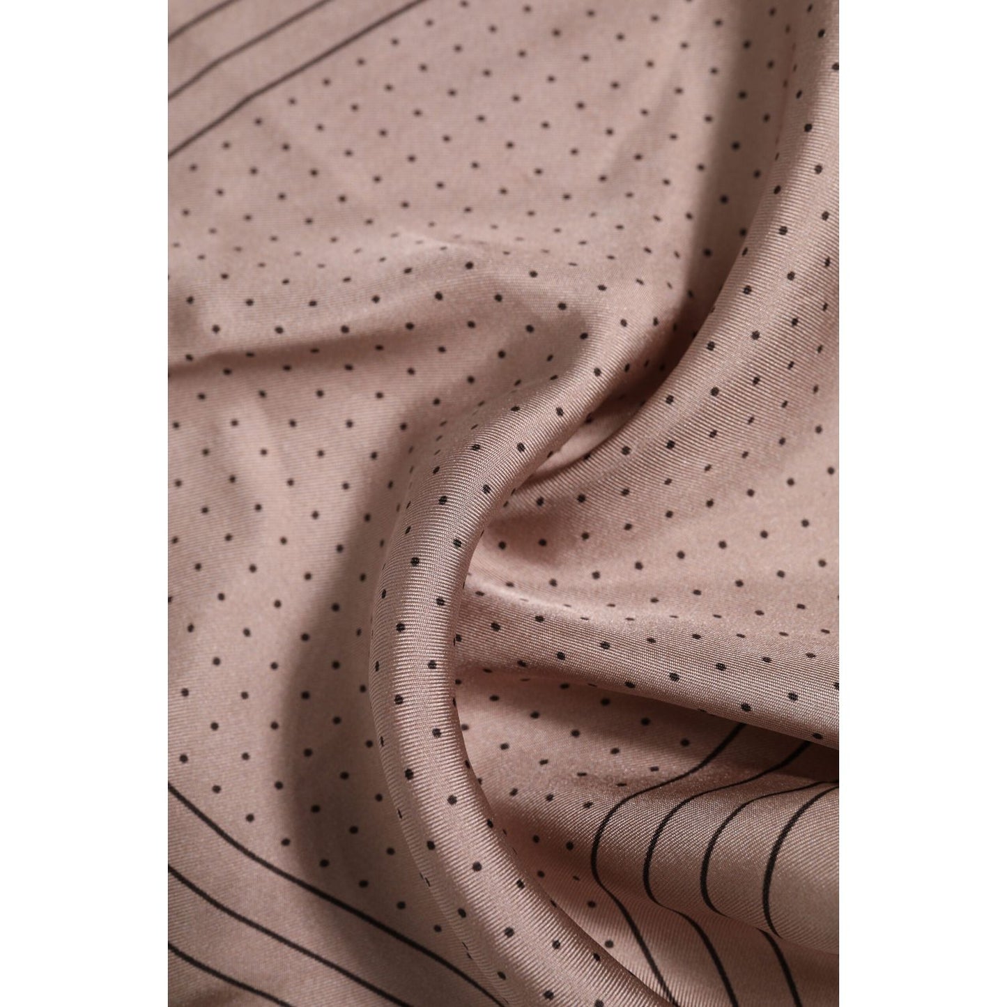 Dolce & Gabbana Beige Dotted Silk Square Men Foulard Scarf MS7323