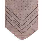 Dolce & Gabbana Beige Dotted Silk Square Men Foulard Scarf MS7326