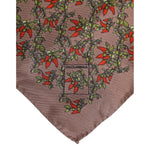 Dolce & Gabbana Brown Chilis Silk Square Men Foulard Scarf MS7338