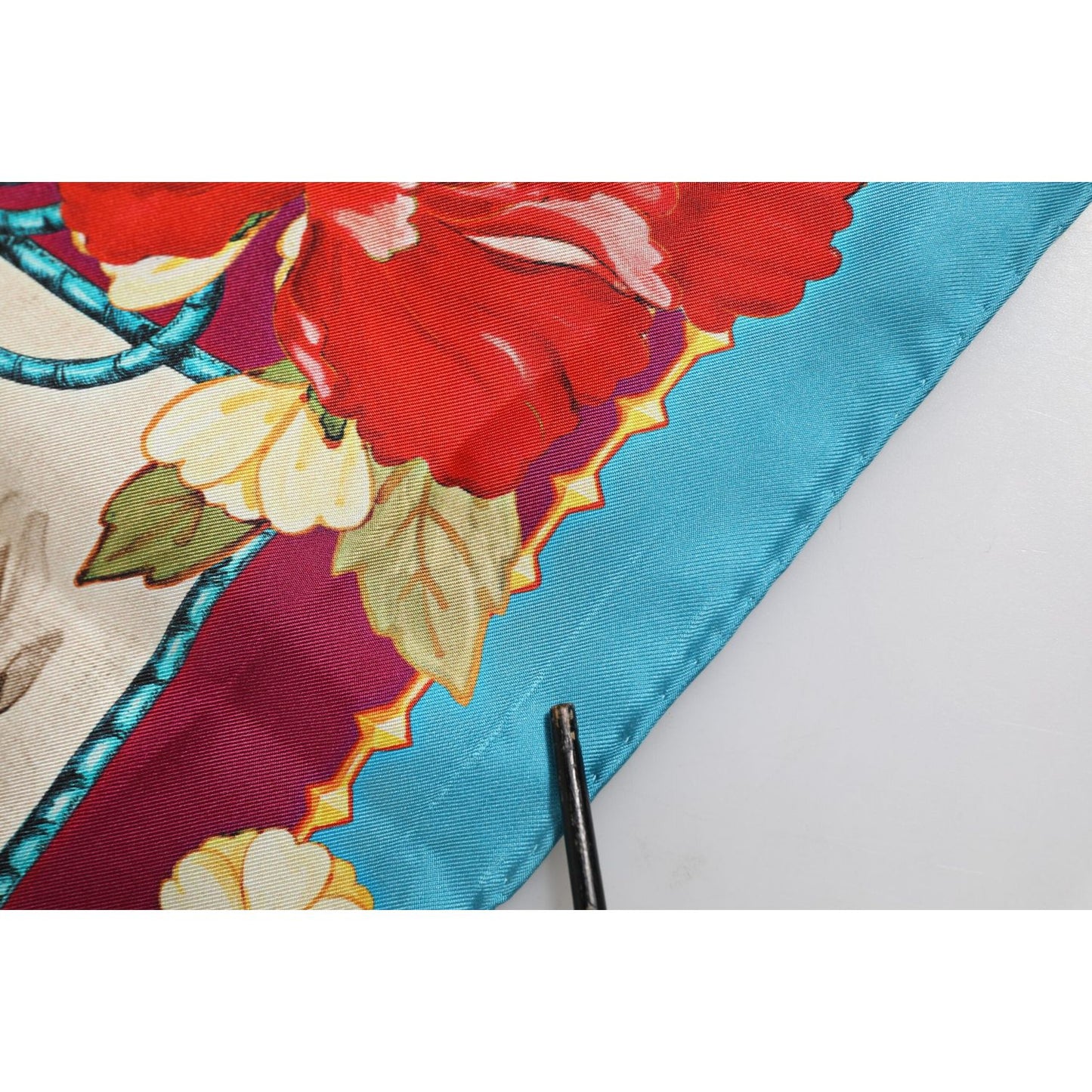 Dolce & Gabbana Multicolor Floral Print Square Foulard Scarf MS7373