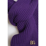 Dolce & Gabbana Purple DG Logo Neck Warmer Wrap Shawl Scarf