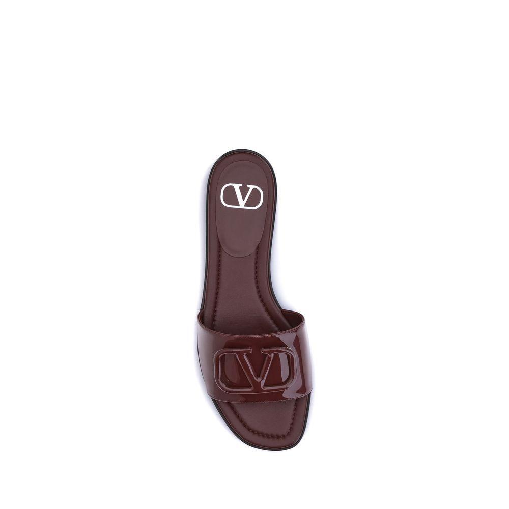 Valentino Garavani Patent leathe VLogo slide Sandals VA-7W2S0BD5TMKAFD-EU36/US6