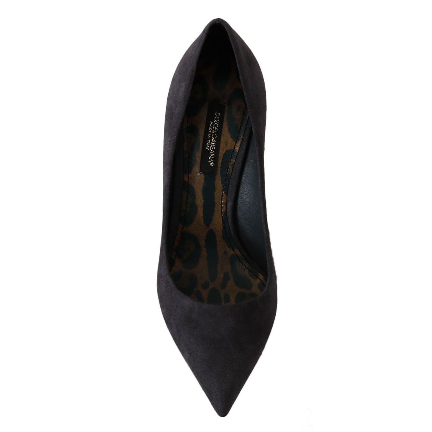 Dolce & Gabbana Gray Suede Leather Stiletto Shoes Heels