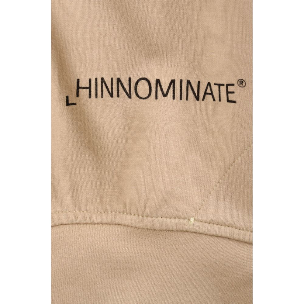 Hinnominate Beige Cotton Women Sleeveless Hoodie