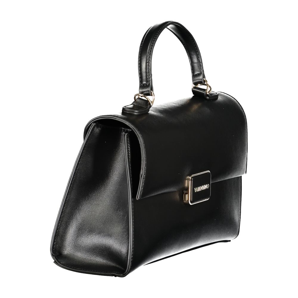 Mario Valentino Black Polyethylene Handbag with handle, adjustable strap, and compartments