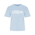 Comme Des Fuckdown Blue Cotton Tops & T-Shirt CO-15661-XS
