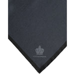 Dolce & Gabbana Dark Gray DG Crown Silk Square Foulard Scarf
