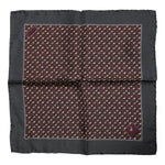 Dolce & Gabbana Maroon Cocktail Silk Square Foulard Scarf MS7538