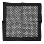 Dolce & Gabbana Black White Patterned Square Foulard Scarf