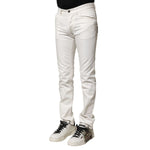 Dolce & Gabbana White Cotton Skinny Men Denim Jeans PAN74712-44