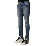 Dolce & Gabbana Blue Washed Cotton Slim Fit Men Denim Jeans PAN75882-44