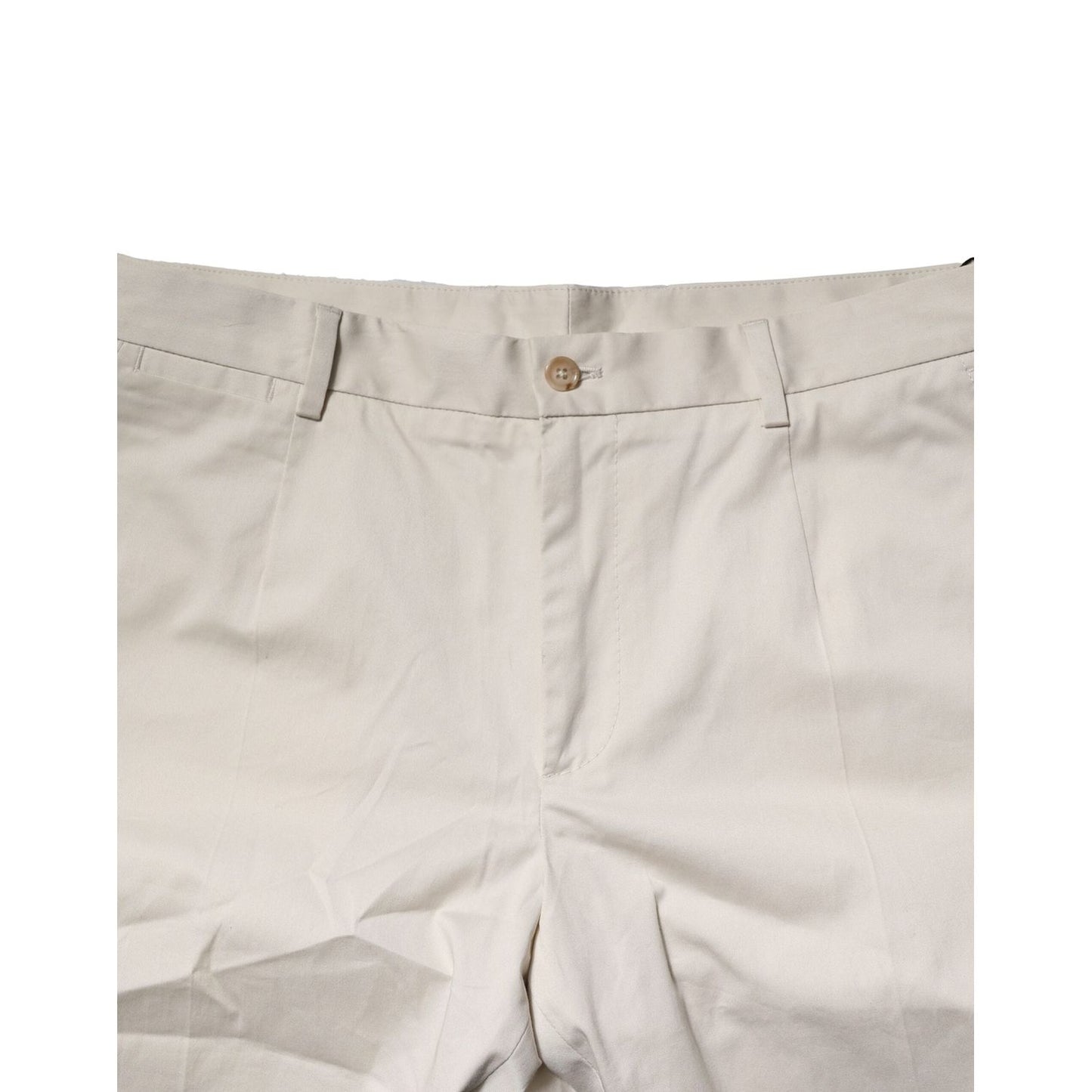 Dolce & Gabbana Beige Cotton Stretch Mid Waist Bermuda Shorts PAN76524-50