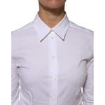 Dolce & Gabbana White Cotton Collared Long Sleeves Shirt Top TSH906911-42