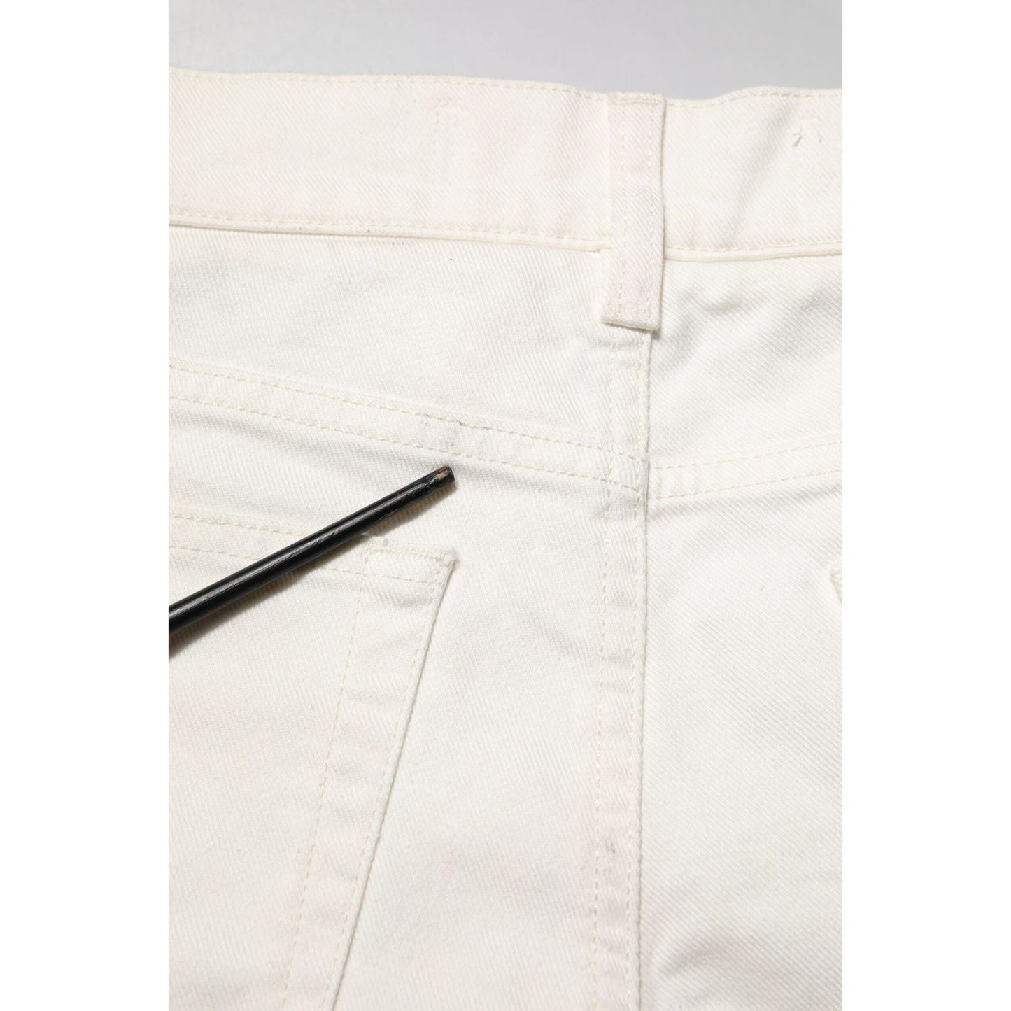 Dolce & Gabbana White Cotton Skinny Men Denim Jeans PAN75192-44