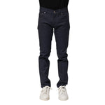 Dolce & Gabbana Dark Blue Cotton Skinny Denim Jeans PAN75248-46