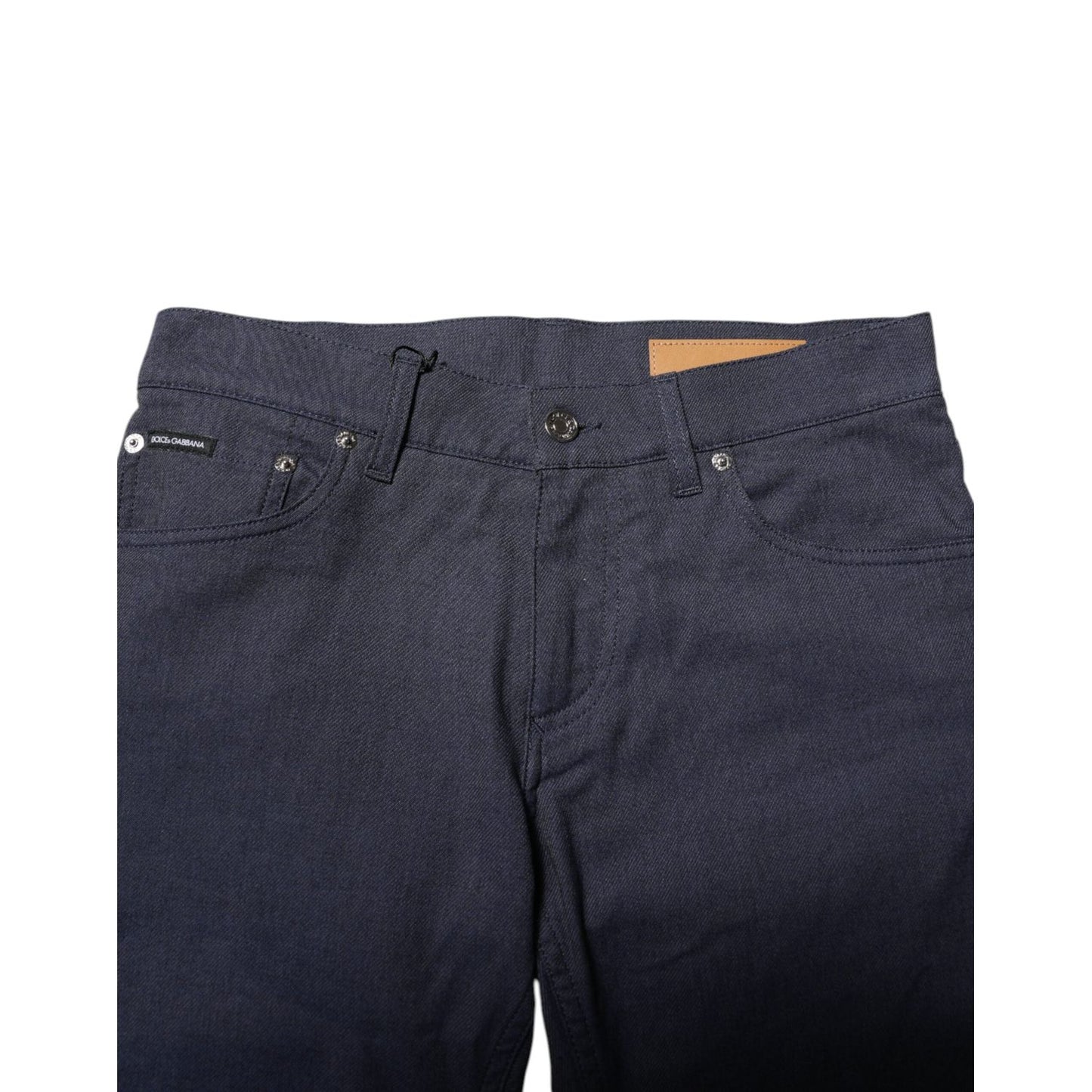 Dolce & Gabbana Dark Blue Cotton Skinny Denim Jeans PAN75248-46