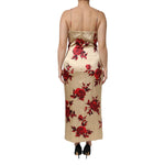 Dolce & Gabbana Beige Floral Spaghetti Strap Sheath Dress DR81757-50