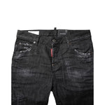 Dsquared² Black Washed Cotton Mid Waist Skinny Jeans PAN74489-38