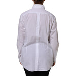 Dolce & Gabbana White Cotton Long Sleeves Collared Top Shirt TSH90564-44