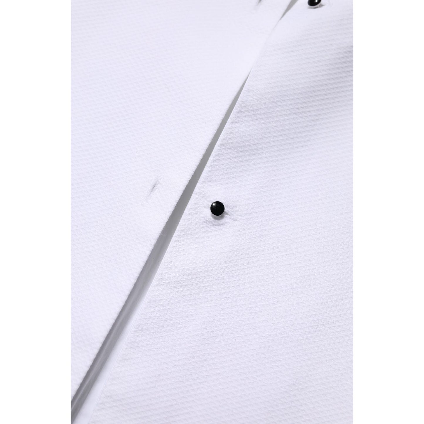 Dolce & Gabbana White Cotton Long Sleeves Collared Top Shirt TSH90564-44