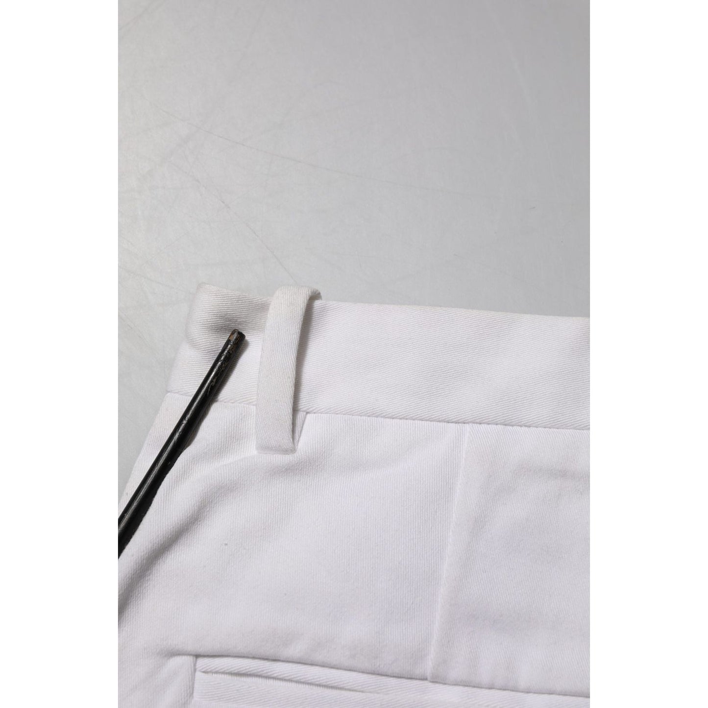 Dolce & Gabbana White Cotton Mid Waist Women Bermuda Shorts PAN74776-38