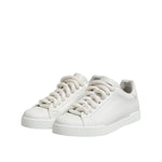 Dolce & Gabbana White Logo Lace Up Low Top Men Sneakers Shoes MV7480-44