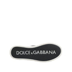 Dolce & Gabbana Black Cotton Canvas Lace Up Men Sneakers Shoes